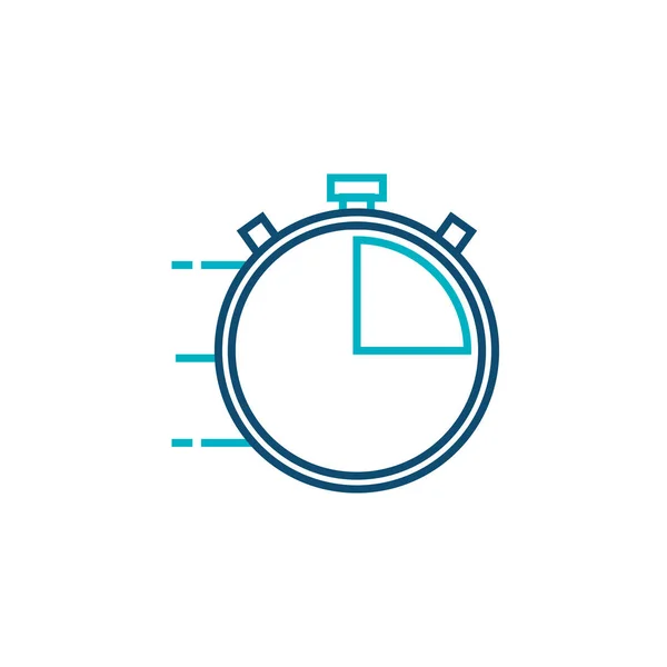 Idő kronométer vonal stílus ikon — Stock Vector