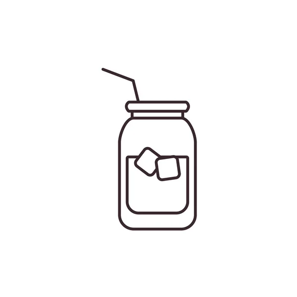 Geïsoleerde cocktail pictogram lijn ontwerp — Stockvector