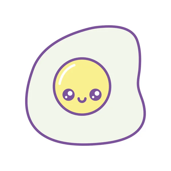 Isolated kawaii egg icon fill design — Vetor de Stock