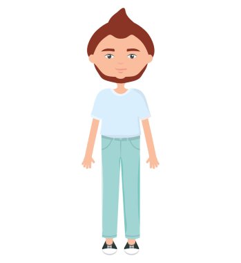 happy young boy urban style character