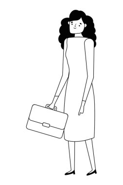 Businesswoman avatar karikatür tasarım vektör illüstrasyon