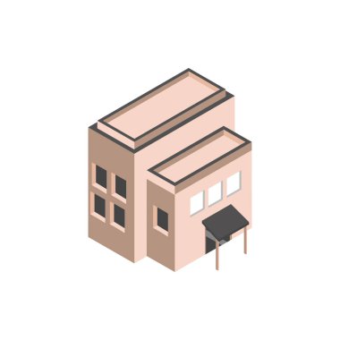 ticari yapı izometrik biçimi