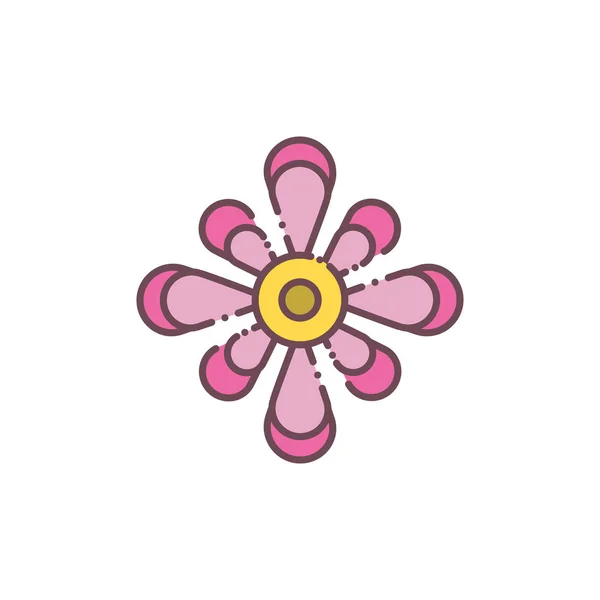 Isolated purple flower icon vector design — стоковый вектор