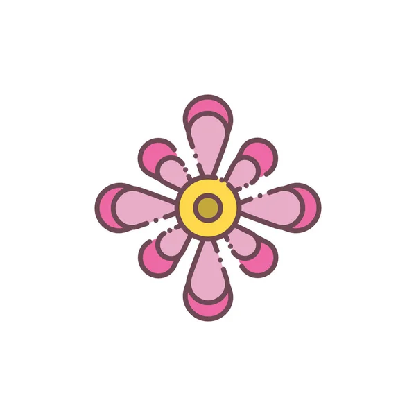 Isolated purple flower icon vector design —  Vetores de Stock