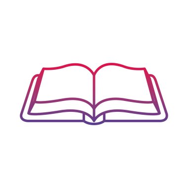 Sihirli kitap fantezi çizgisi gradyan simgesi