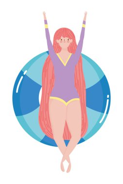 Yaz mayo tasarımı ile kız