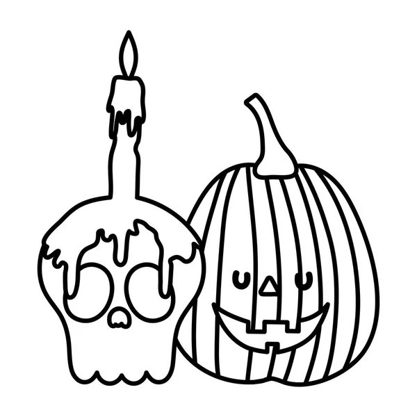 Truc ou gâterie - image de l'halloween heureux — Image vectorielle