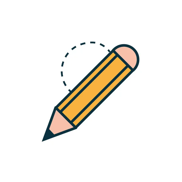 Blyertspenna verktyg teknik ikon — Stock vektor