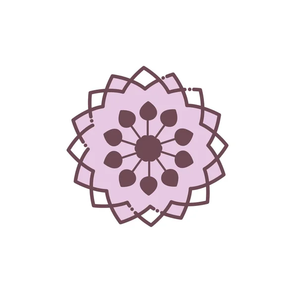 Isolated purple flower icon vector design — стоковый вектор