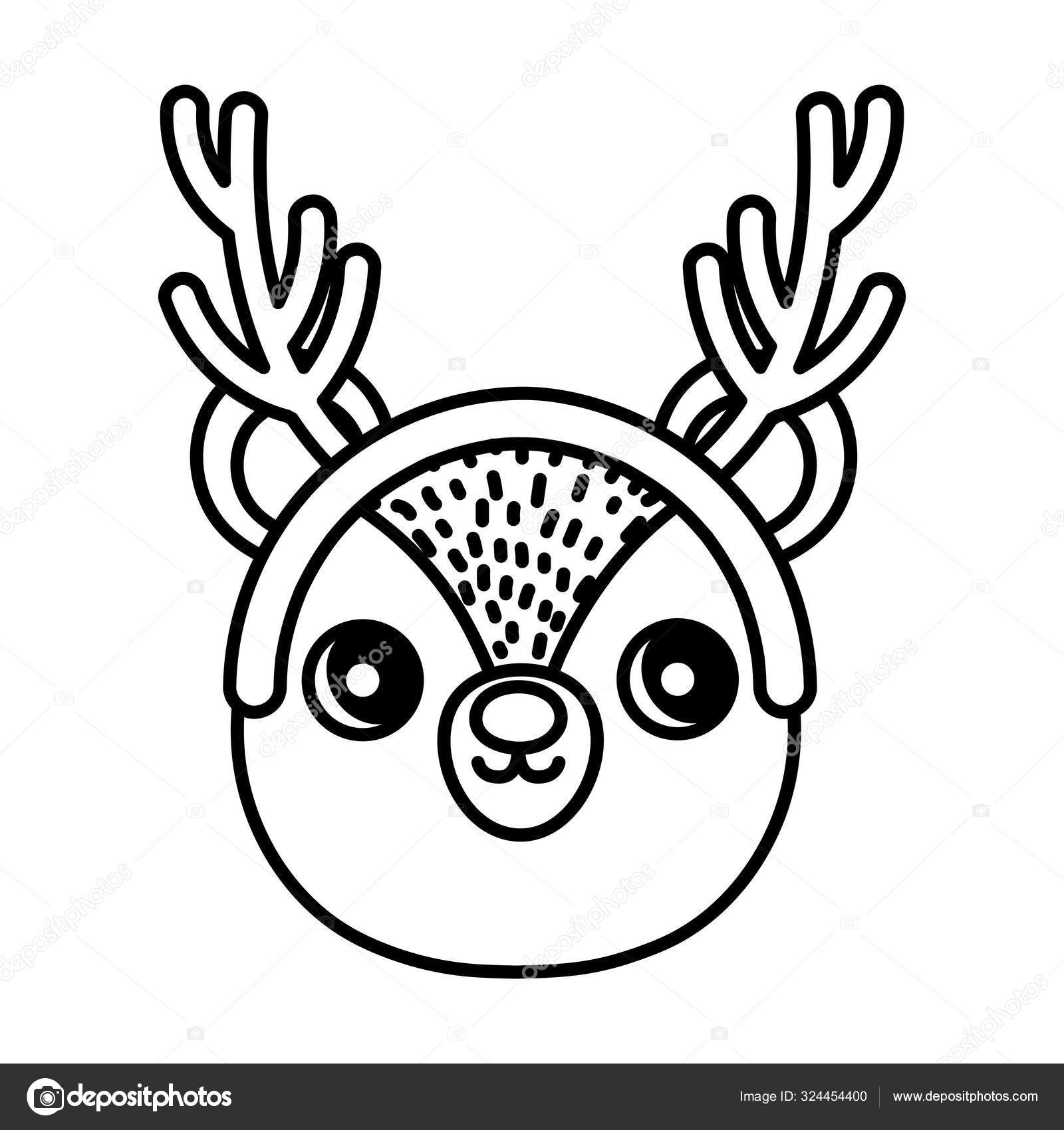 renna natalizia disegno colorato - 7 Renne divertenti Immagini Vettoriali Stock | Depositphotos