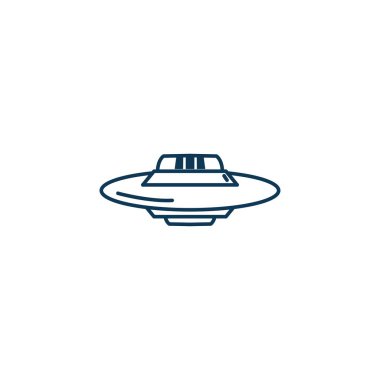 space ufo line style icon