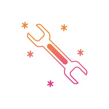 İzole edilmiş ingiliz anahtarı gradyan tasarımı