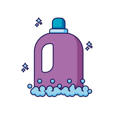 Isolated detergent bottle detailed design