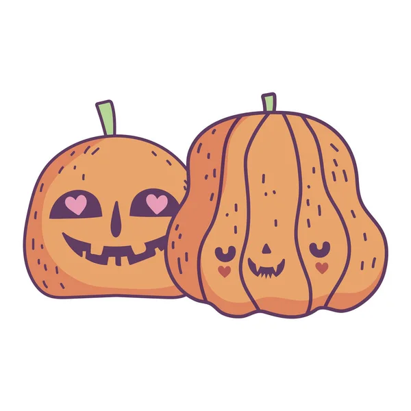 Happy halloween celebration scary pumpkins — Stockový vektor