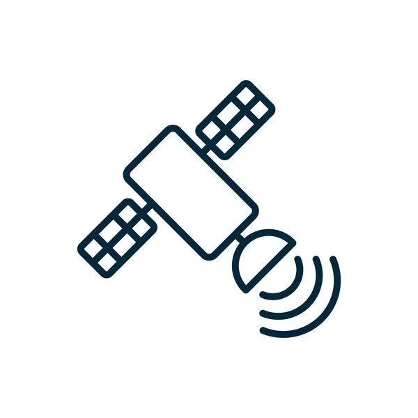 Satellite signal wifi internet of things line icon — Stock vektor