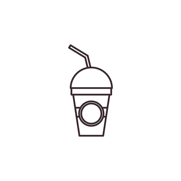 Isolierte Kaffeetasse Icon Line Design — Stockvektor