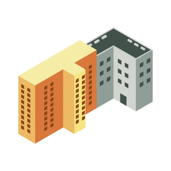 Isolated building icon isometric vector design — стоковый вектор