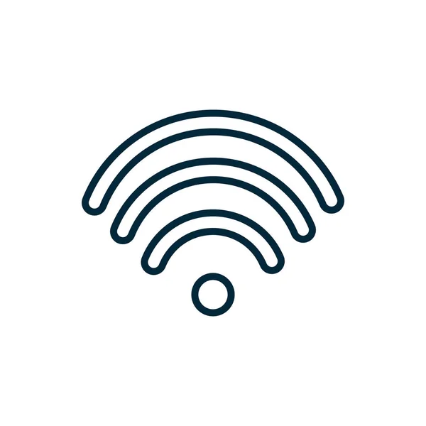 Wifi signal internet of things line icon — 스톡 벡터