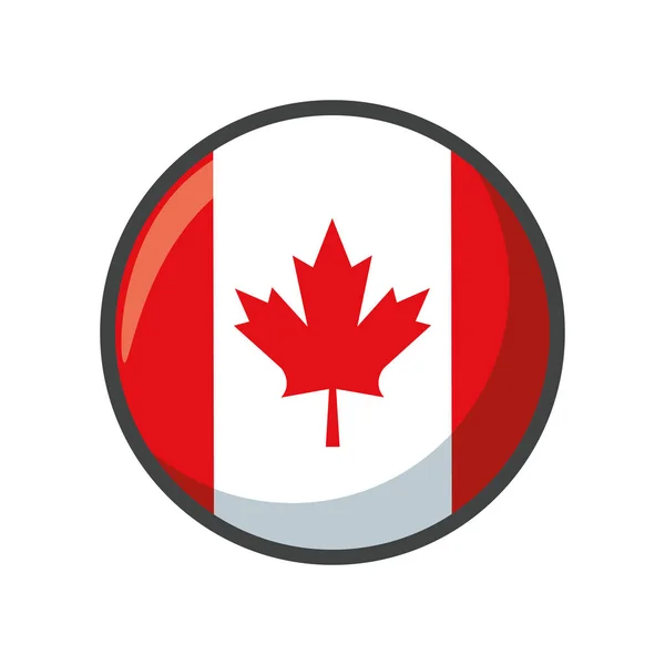 Isolated canada flag icon block design — Image vectorielle