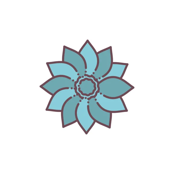 Izolovaný design vektoru modré ikony květu — Stockový vektor