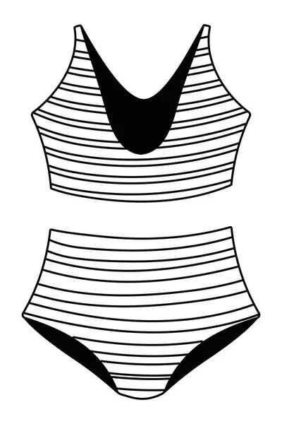 Conception de maillots de bain d'été et de vacances — Image vectorielle