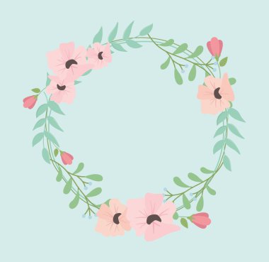 flowers and leafs crown decorative