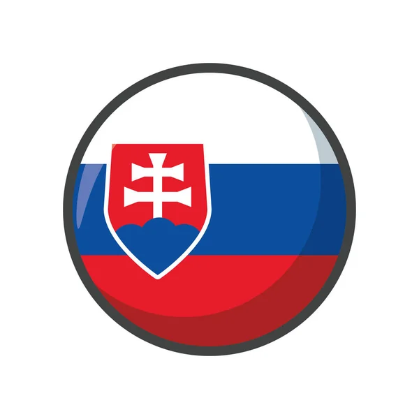 Isolated slovakia flag icon block design — Stockvector