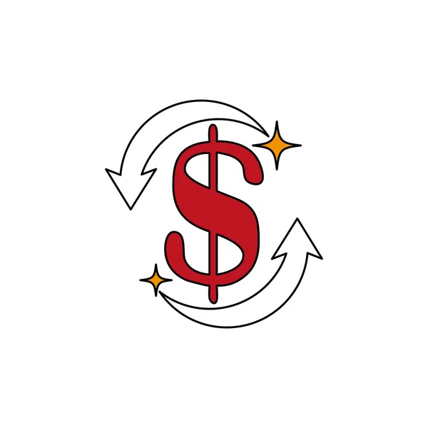 Isolated money icon fill design — 图库矢量图片