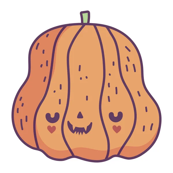 Happy halloween celebration creepy pumpkin lovely decoration — Wektor stockowy