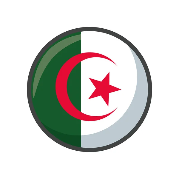 Isolated algeria flag icon block design — Stock Vector