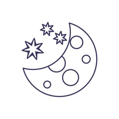 stars astrology half moon line image