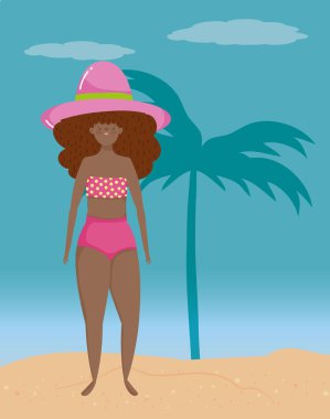 Yaz mayo tasarımı ile kız