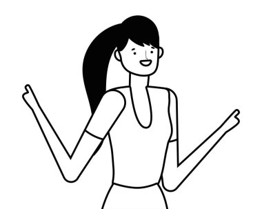 İzole edilmiş Avatar kadın vektör tasarımı