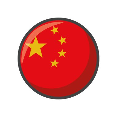 Isolated china flag icon block design