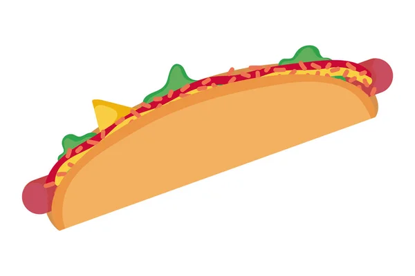 Isolato hot dog disegno vettore illustrazione — Vettoriale Stock