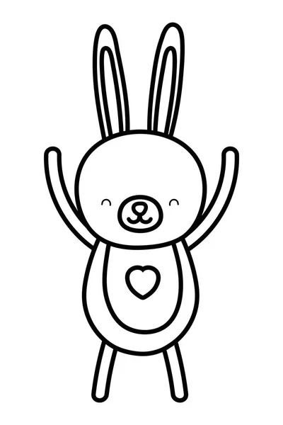 Isolierte Kaninchen Cartoon Vektor Design Vektor Illustration — Stockvektor