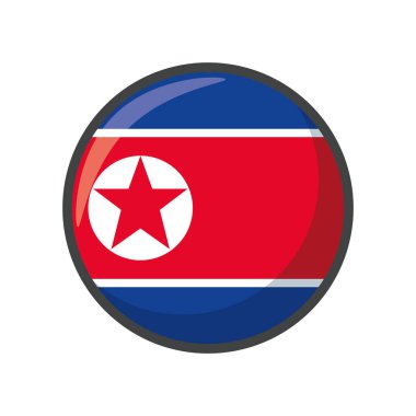 Isolated north korea flag icon block design