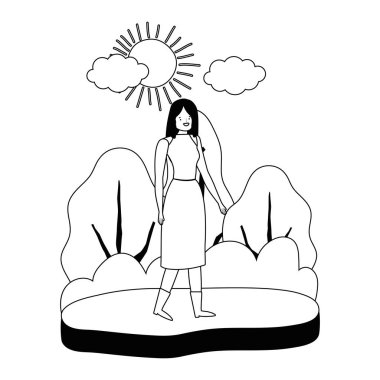 İzole edilmiş Avatar kadın vektör tasarımı