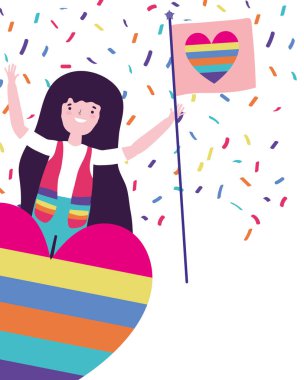 Igtbi yürüyüş tasarımını destekleyen kadın