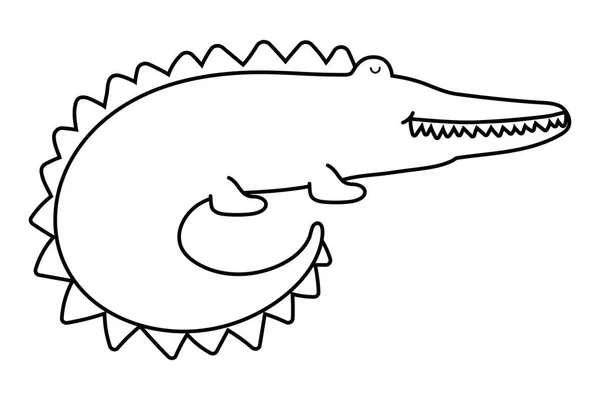 Изолированная векторная иллюстрация векторного дизайна крокодилов — стоковый вектор