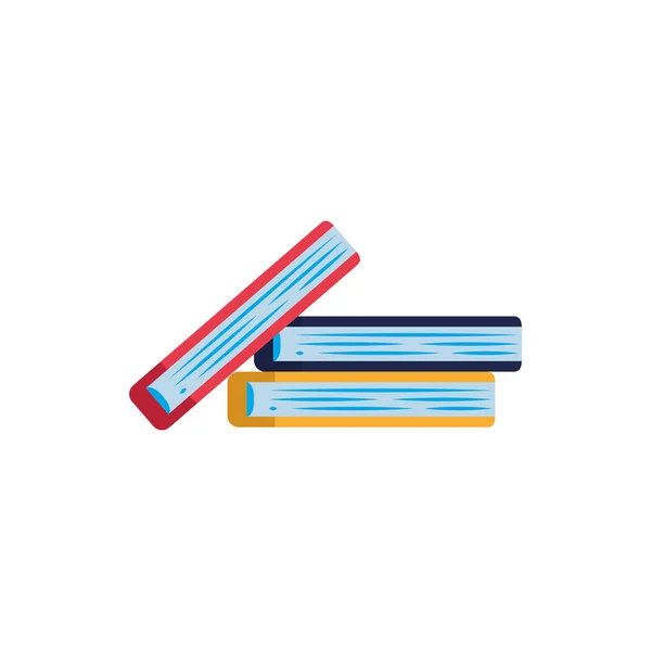 Books stack flat style icon — Stockvektor