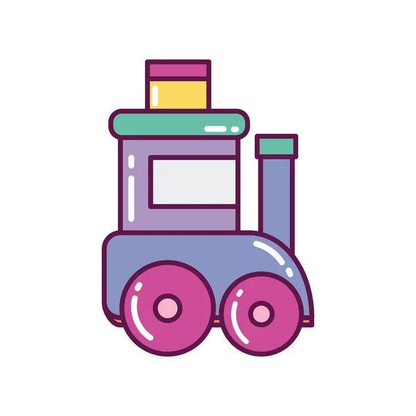 Toy wagon train decoration merry christmas icon — Image vectorielle