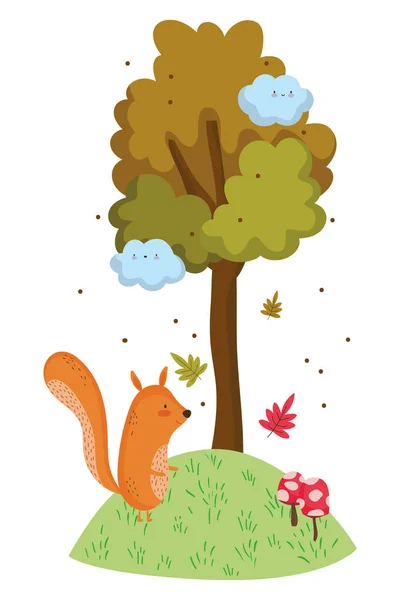 Isolated squirrel cartoon vector design — Image vectorielle