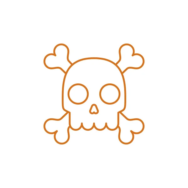 Halloween skull vector design — Vetor de Stock