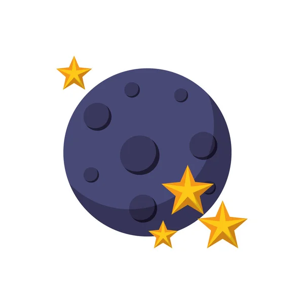 Stjärna astrologi måne platt ikon bild — Stock vektor