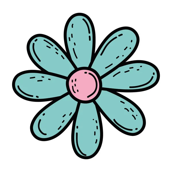 고립 된 꽃 장식 그리기 디자인 — 스톡 벡터