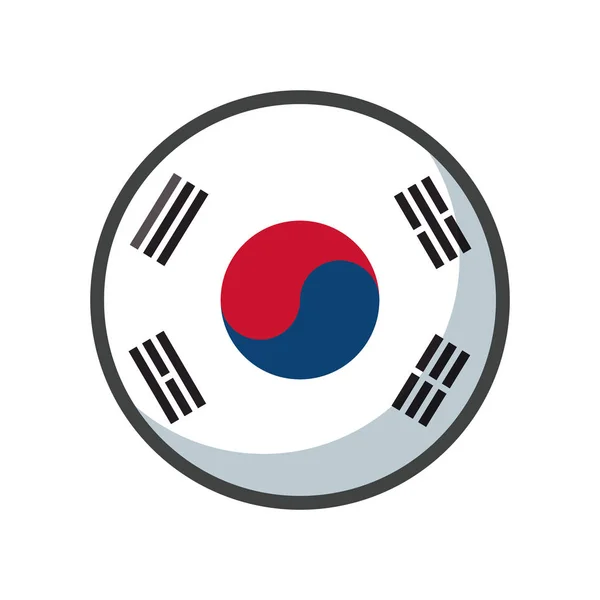Isolated south korea flag icon block design — Stock Vector