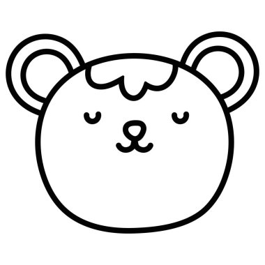 İzole ayı çizgi film vektör tasarımı çizimi çizimi