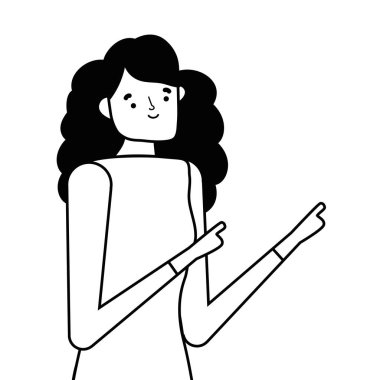 İzole edilmiş Avatar kadın vektör tasarımı