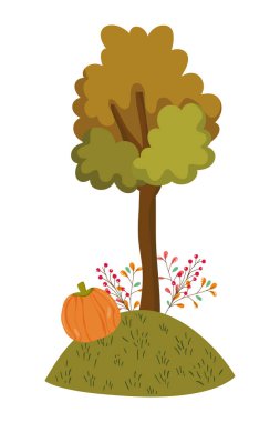 Abstract and autumn season tree design